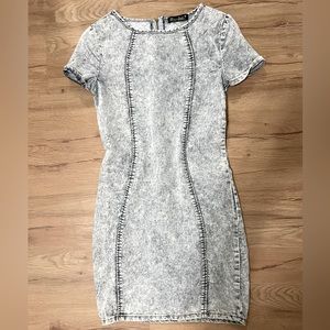 acid wash denim dress